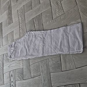 Dark grey and white striped pants